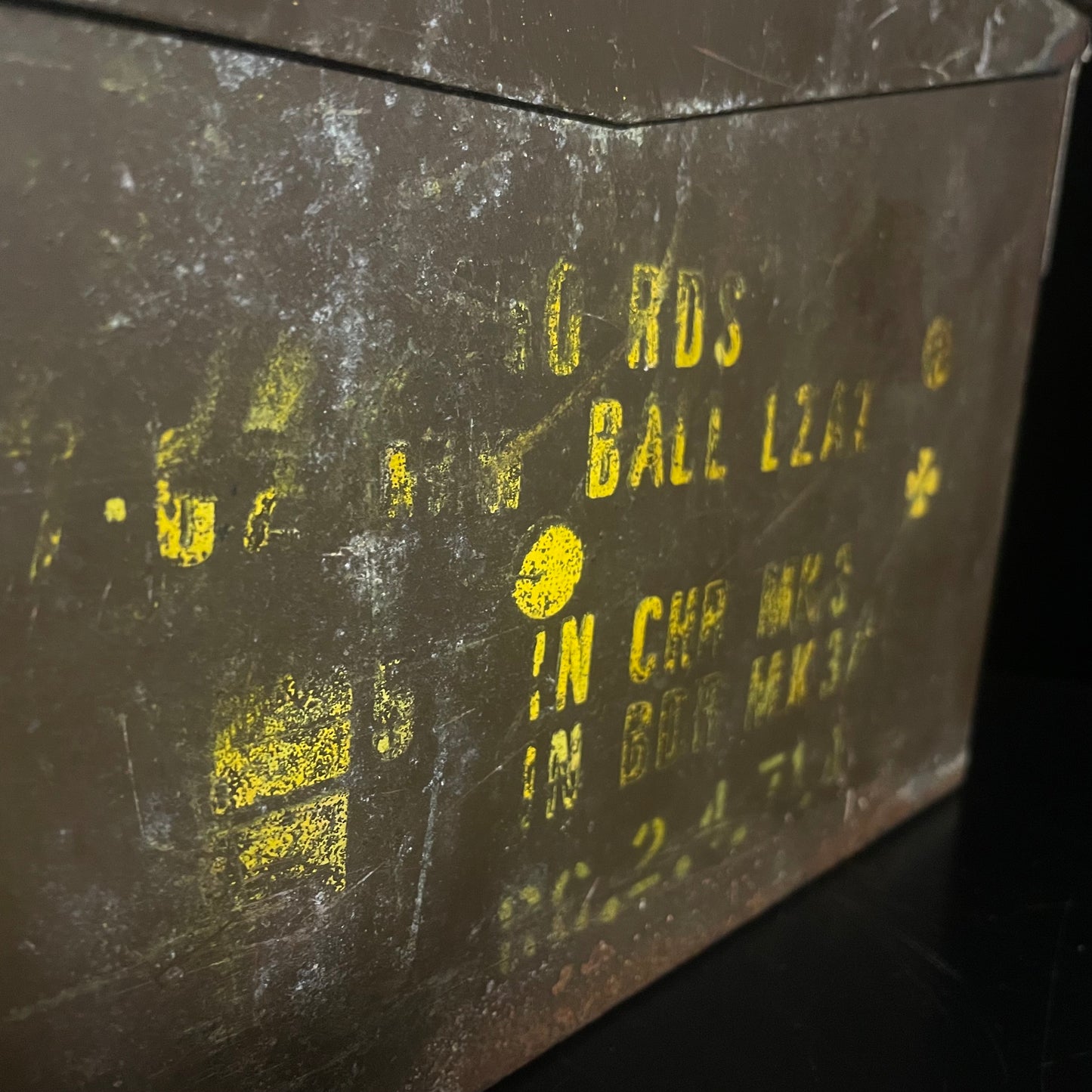 Vintage 1971 H83 Ammo Box 450 RDS - 7.62mm 12a2 NATO