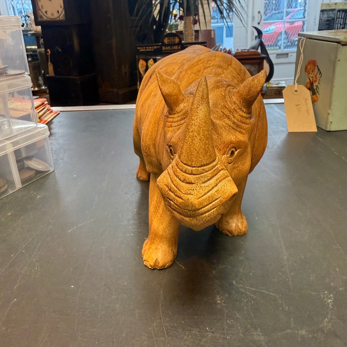 Wooden rhino