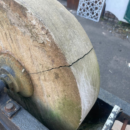 Vintage Cast Iron / Stone Grinding Sharpening Wheel