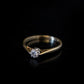 9ct Gold Diamond Ring Size N 1/2