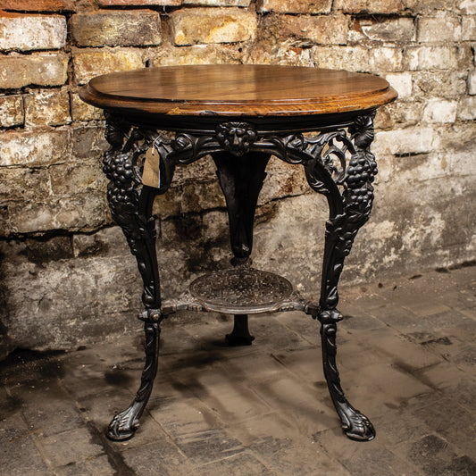 Vintage Cast Iron Pub Table