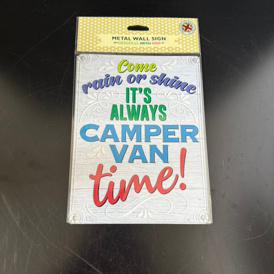 Camper van metal signs