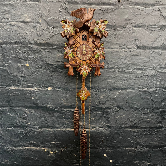 Vintage Mechanical 1 Day Black Forest Germany Cuckoo Clock