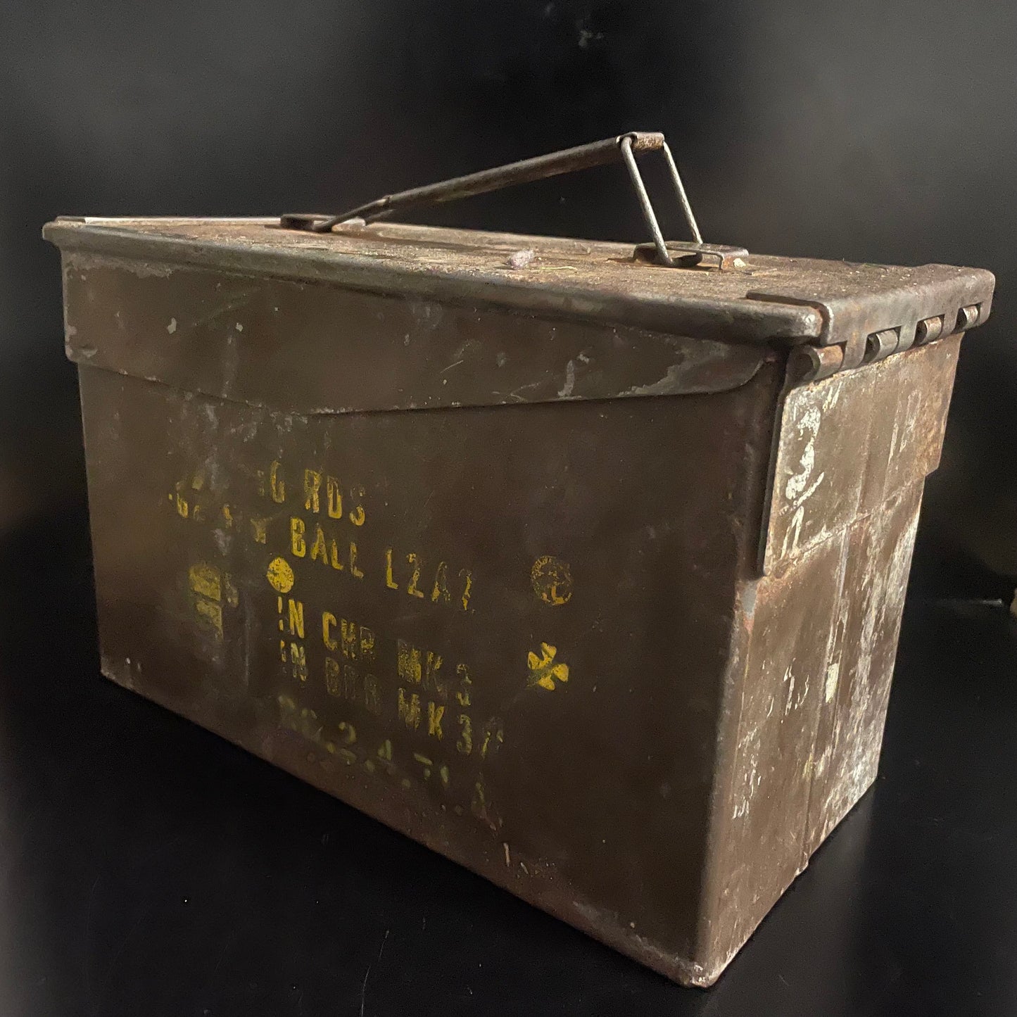 Vintage 1971 H83 Ammo Box 450 RDS - 7.62mm 12a2 NATO