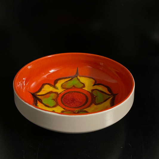Vintage Mid Century Poole Pottery Bowl Shape 88 Signed By Artist