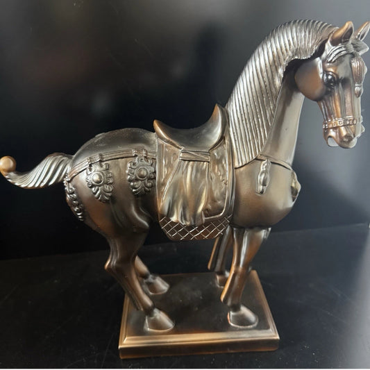 Bronze coloured horse ornament