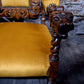 Antique Victorian Jacobean Revival Carved Throne Chair