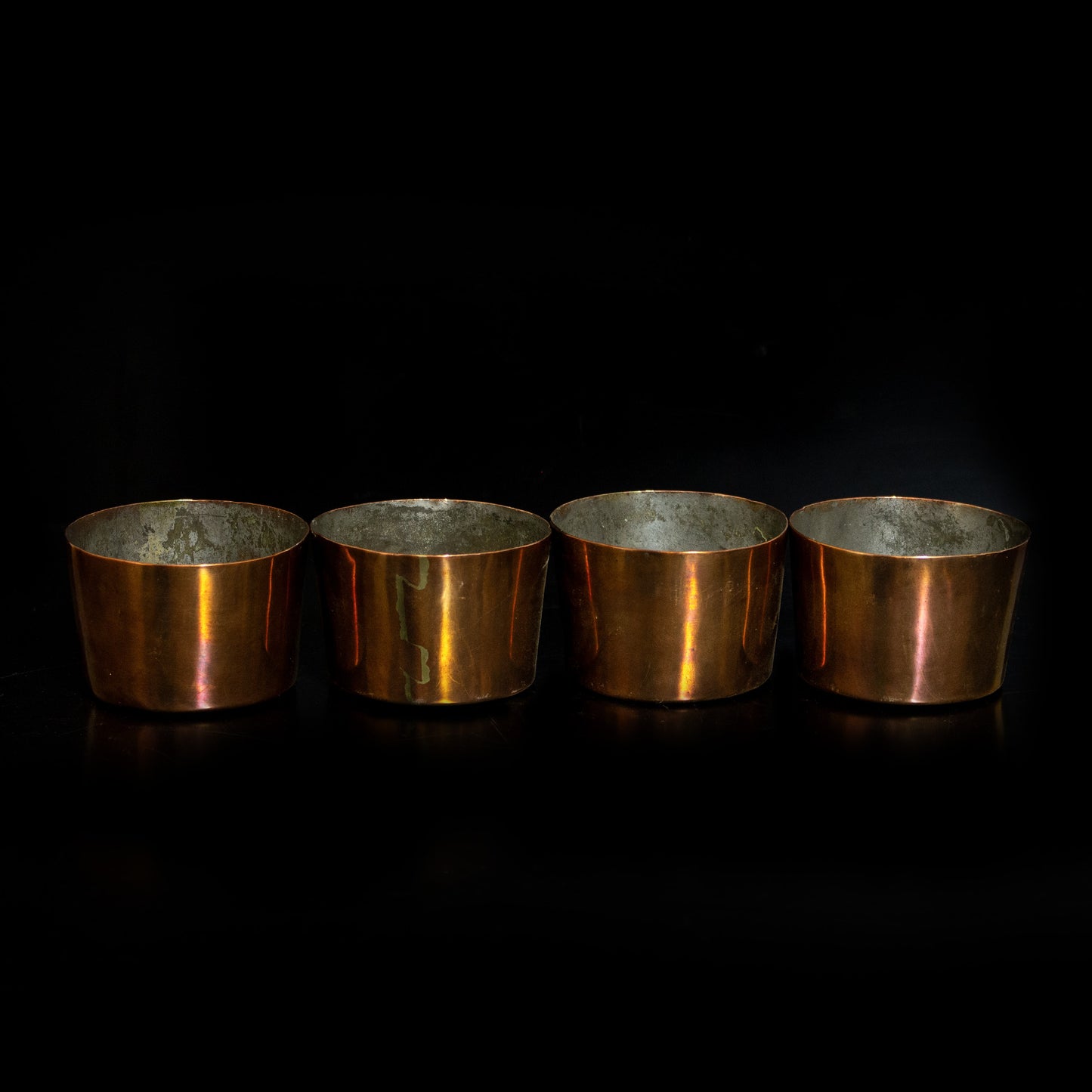 Vintage Set Of 4 Copper Jelly Moulds
