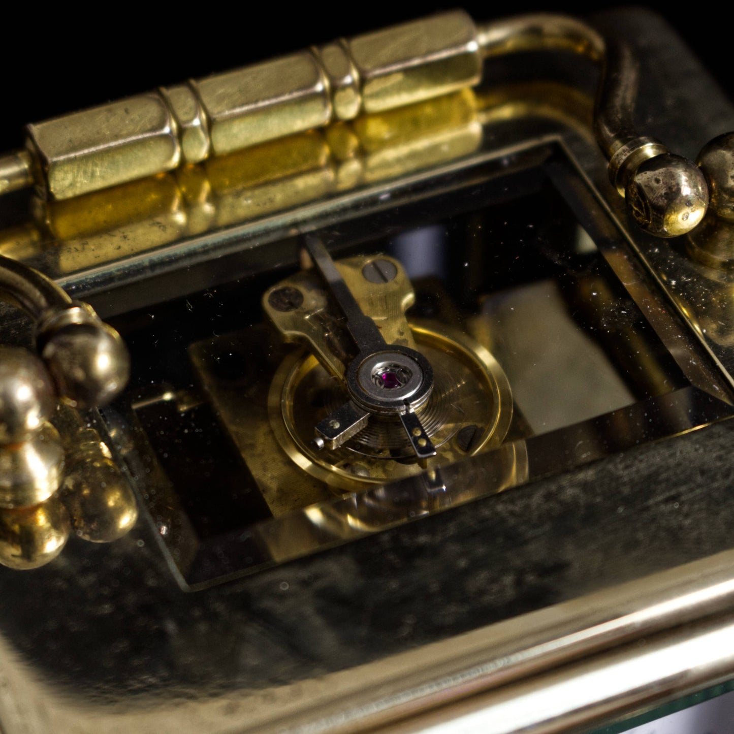 Vintage Mechanical Bornand Freres Brass Carriage Clock