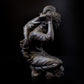 Vintage Father & Daughter Bronze Effect Figure