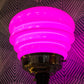 Vintage Art Deco Colour Changing Table Lamp With Chrome Base & Glass Shade