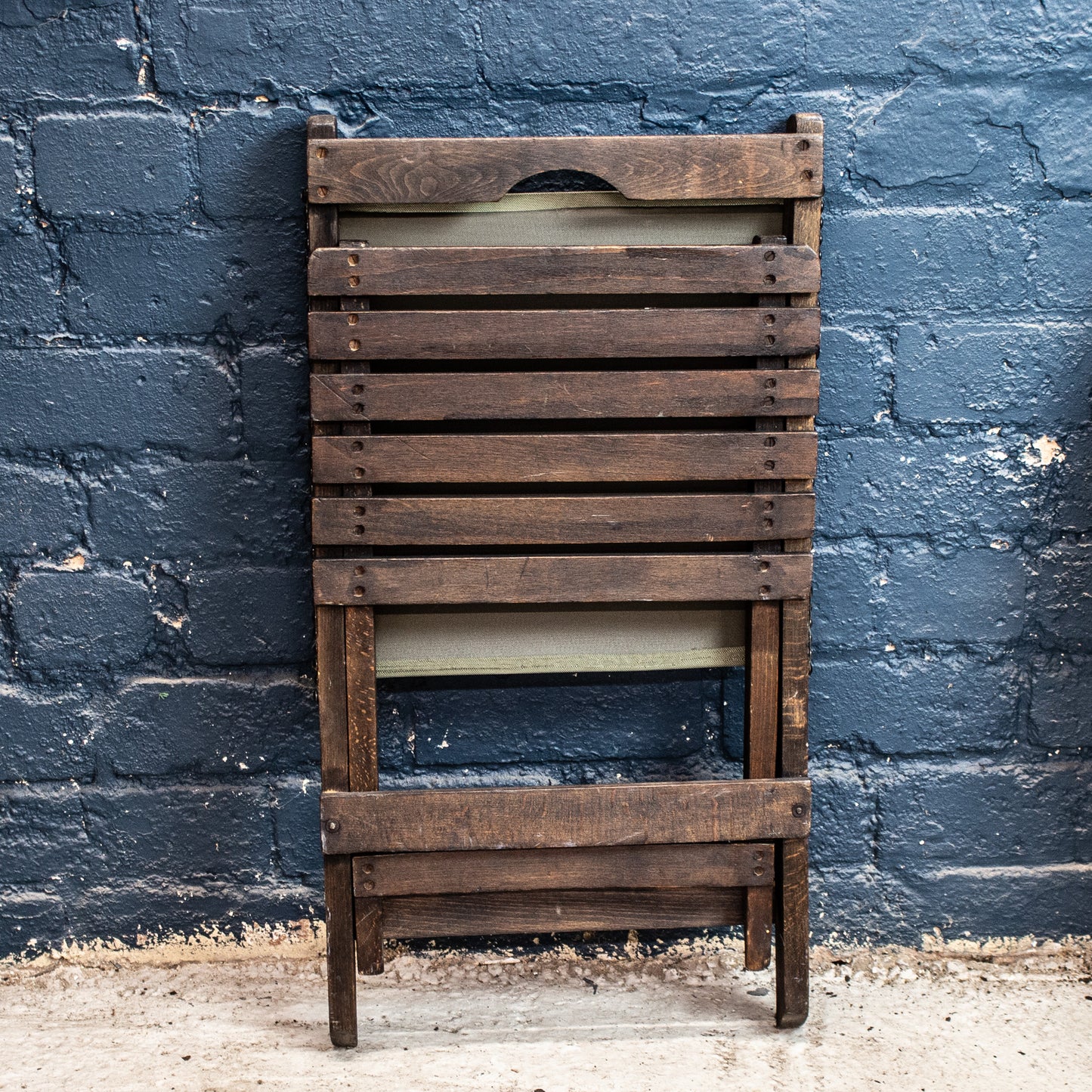 Vintage Wood / Canvas Folding Fishing Chair