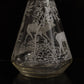Vintage Glass Engraved Stag Design Decanter With Gold Detail