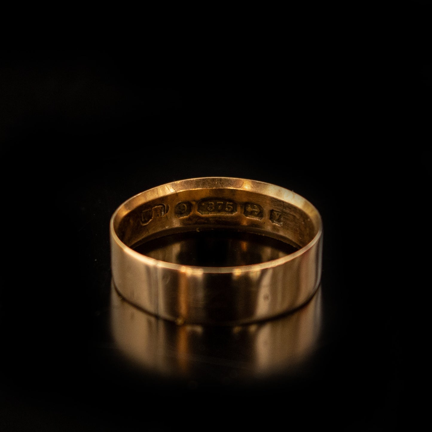 9ct Yellow Gold Ring Size M 1/2