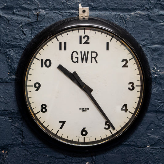 Vintage GWR 'Slave' Railway Wall Clock Gents Of Leicester