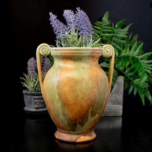 Vintage Shorter & Sons Pottery Art Deco Style Loop Handle Vase