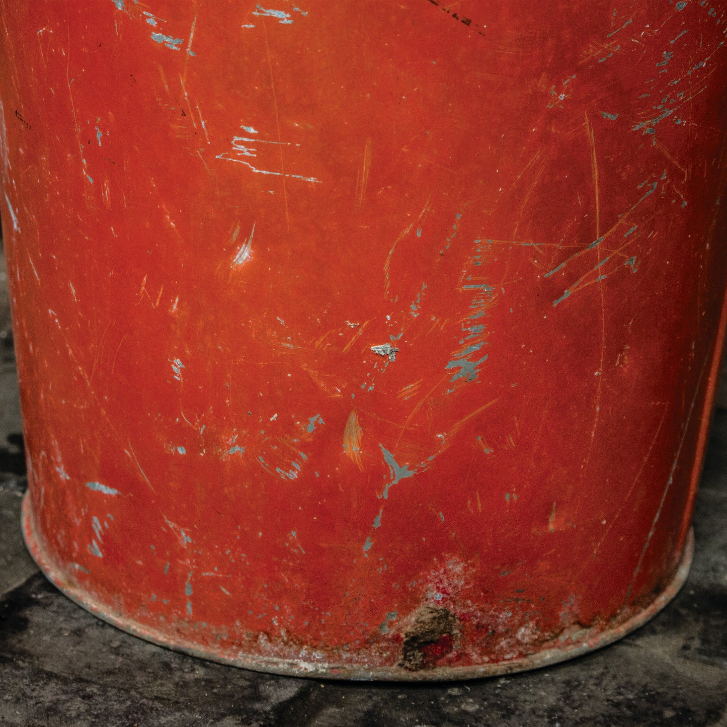 Vintage Rustic Red Fire Log Bucket / Bin