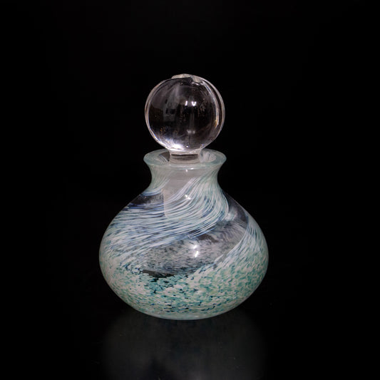 Vintage Hand Blown Glass Art Perfume Bottle