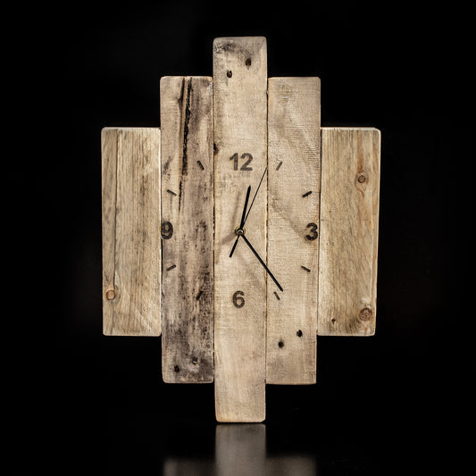 Handmade Large Reclaimed Wood Rustic Wall Clock