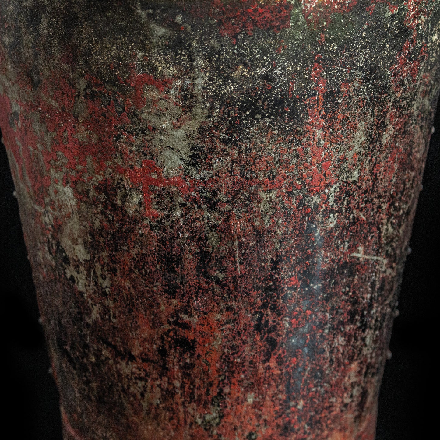 Antique Galvanised Riveted Original Painted Fire Bucket