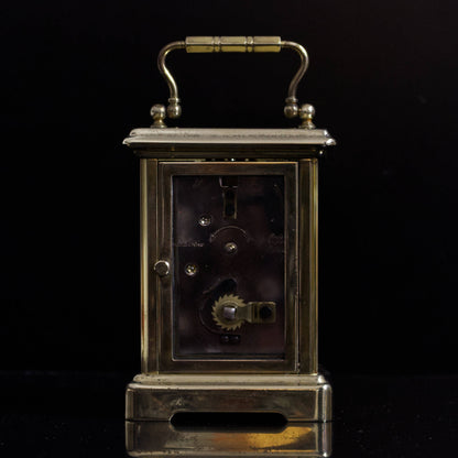 Vintage Mechanical Bornand Freres Brass Carriage Clock