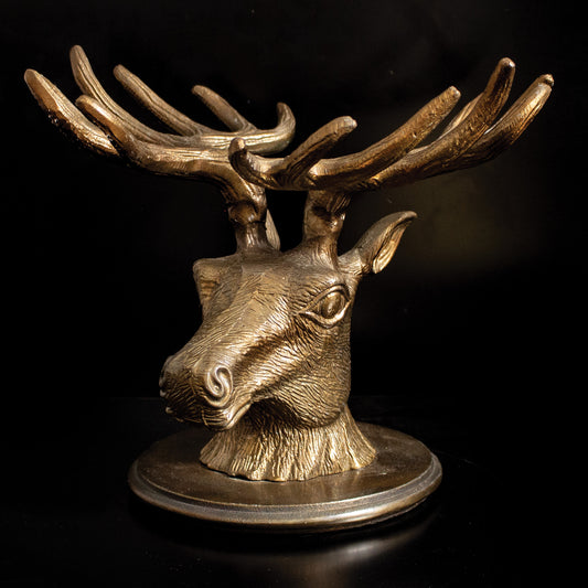 Metal Stag Head Ornament