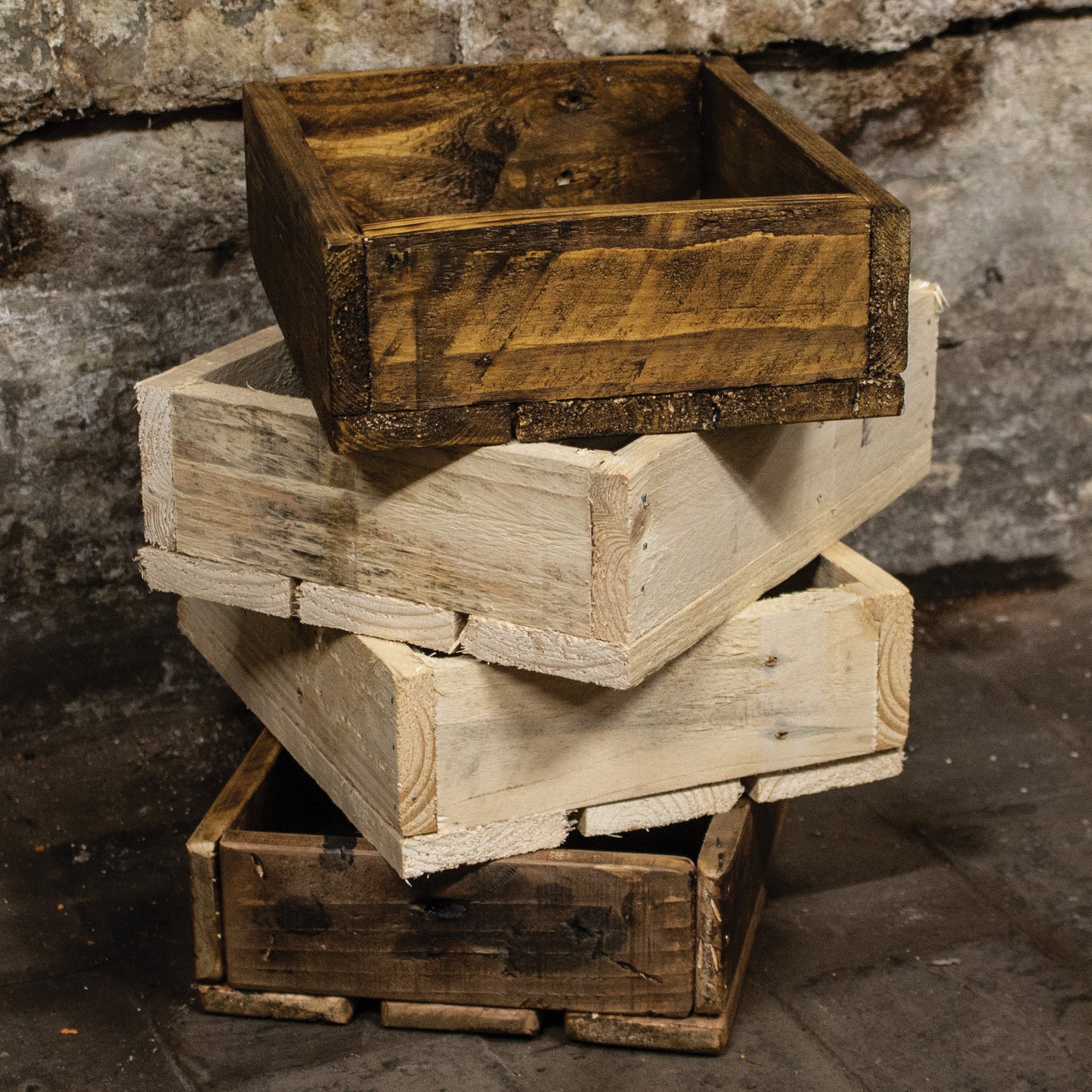 Handmade Reclaimed Wood Rustic Crate Storage Box