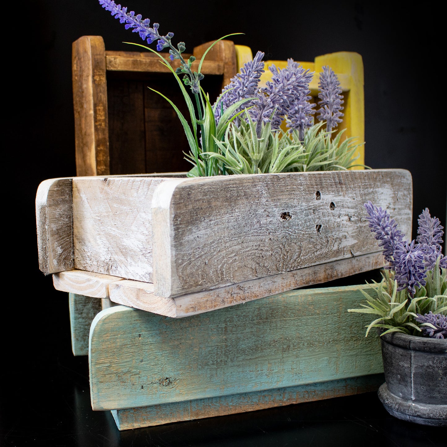 Reclaimed Wooden Rustic Brick Mould Storage Crate