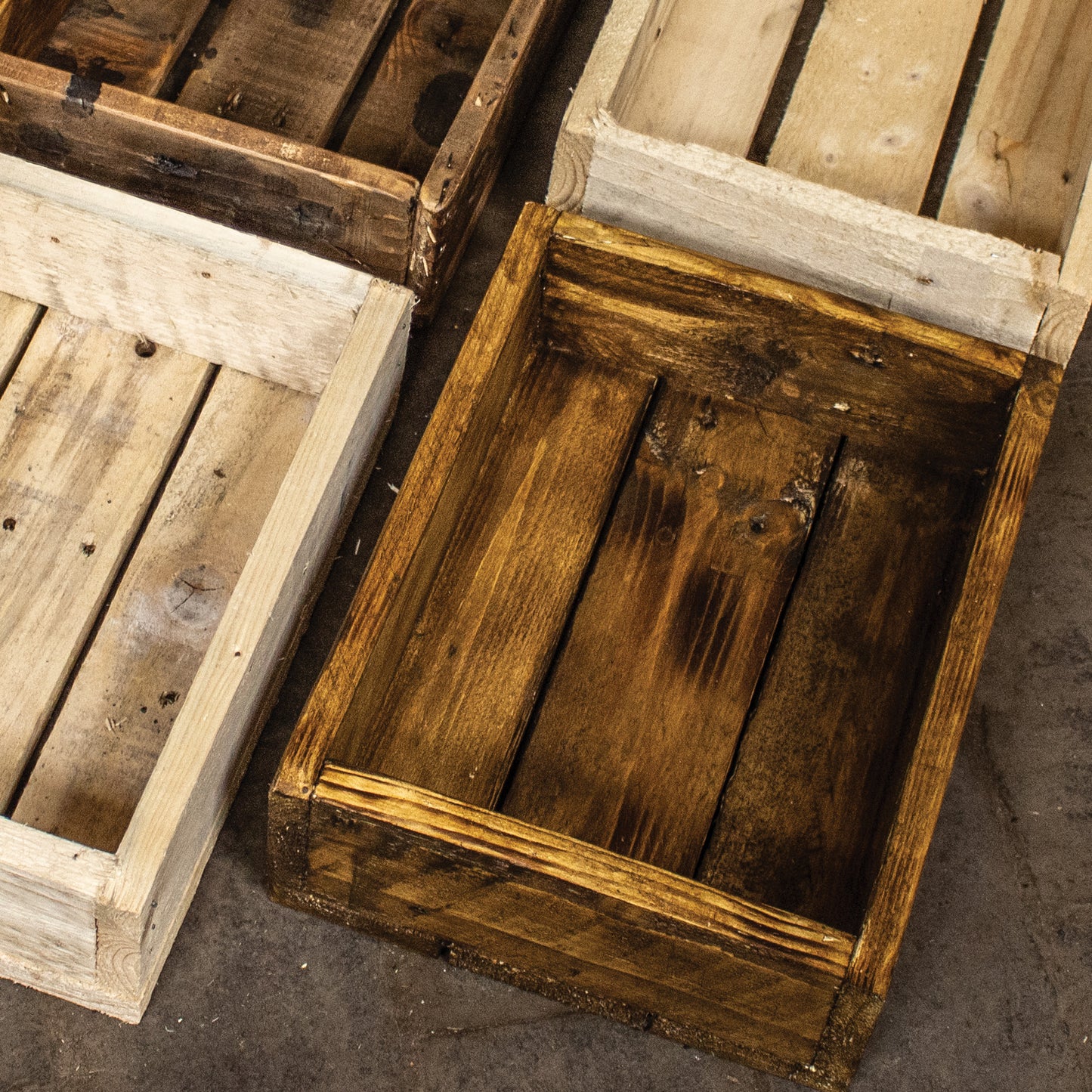 Handmade Reclaimed Wood Rustic Crate Storage Box