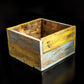 Reclaimed Rustic Blue / Yellow Contrast Painted Wooden Planter