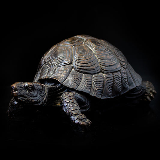 Vintage Bronze Effect Realistic Tortoise Ornament