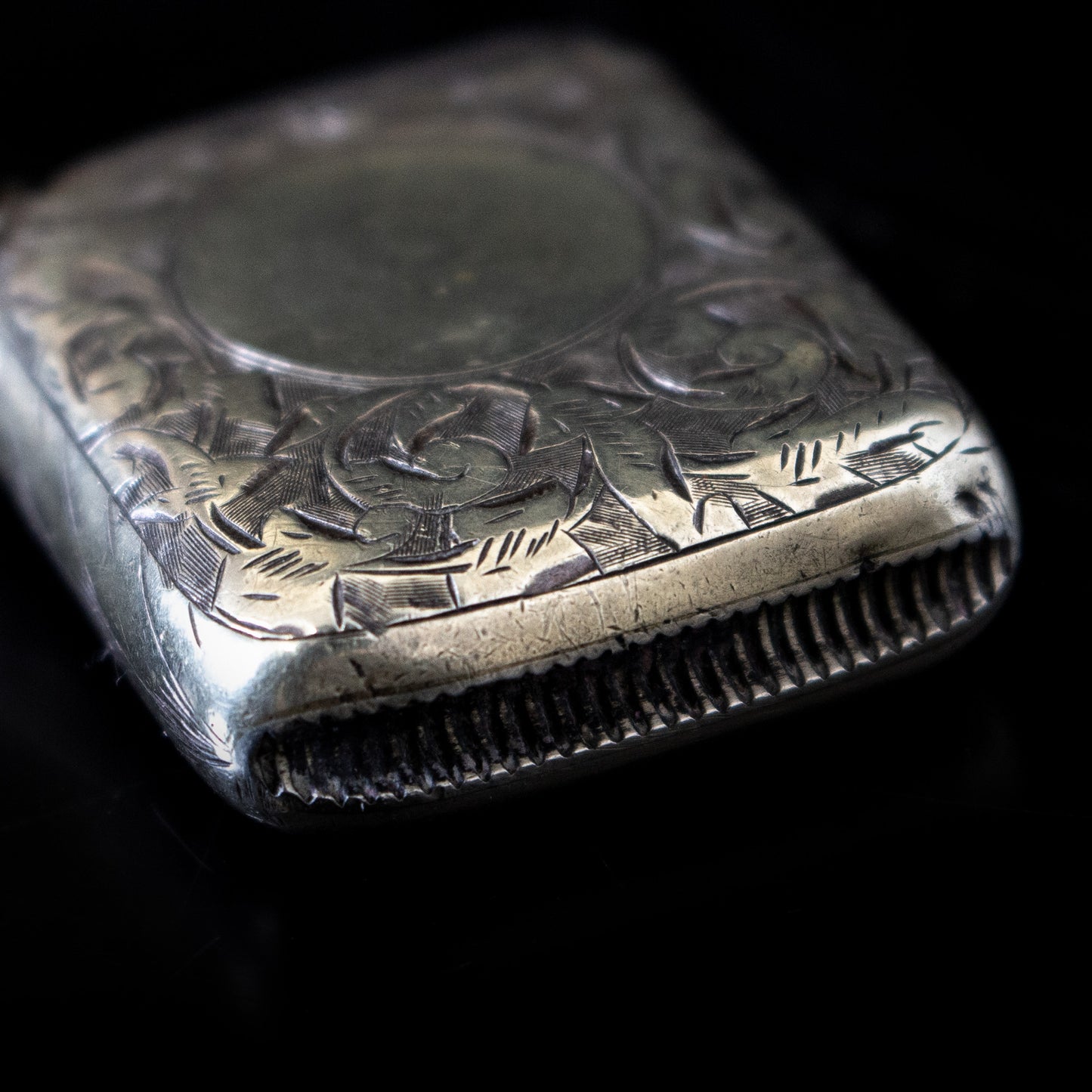 Antique A.B & Co Silver Plate Vesta Case