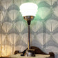 Vintage Art Deco Colour Changing Table Lamp With Chrome Base & Glass Shade
