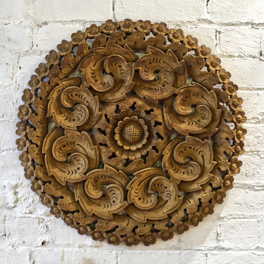 Hand Carved Solid Wood Wall Art