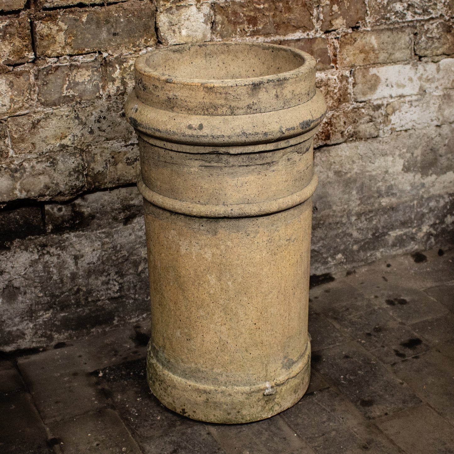 Antique Victorian Buff Terracotta Chimney Pot Garden Planter