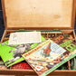 Vintage 1950s Meccano In A Wooden Box With Instructions