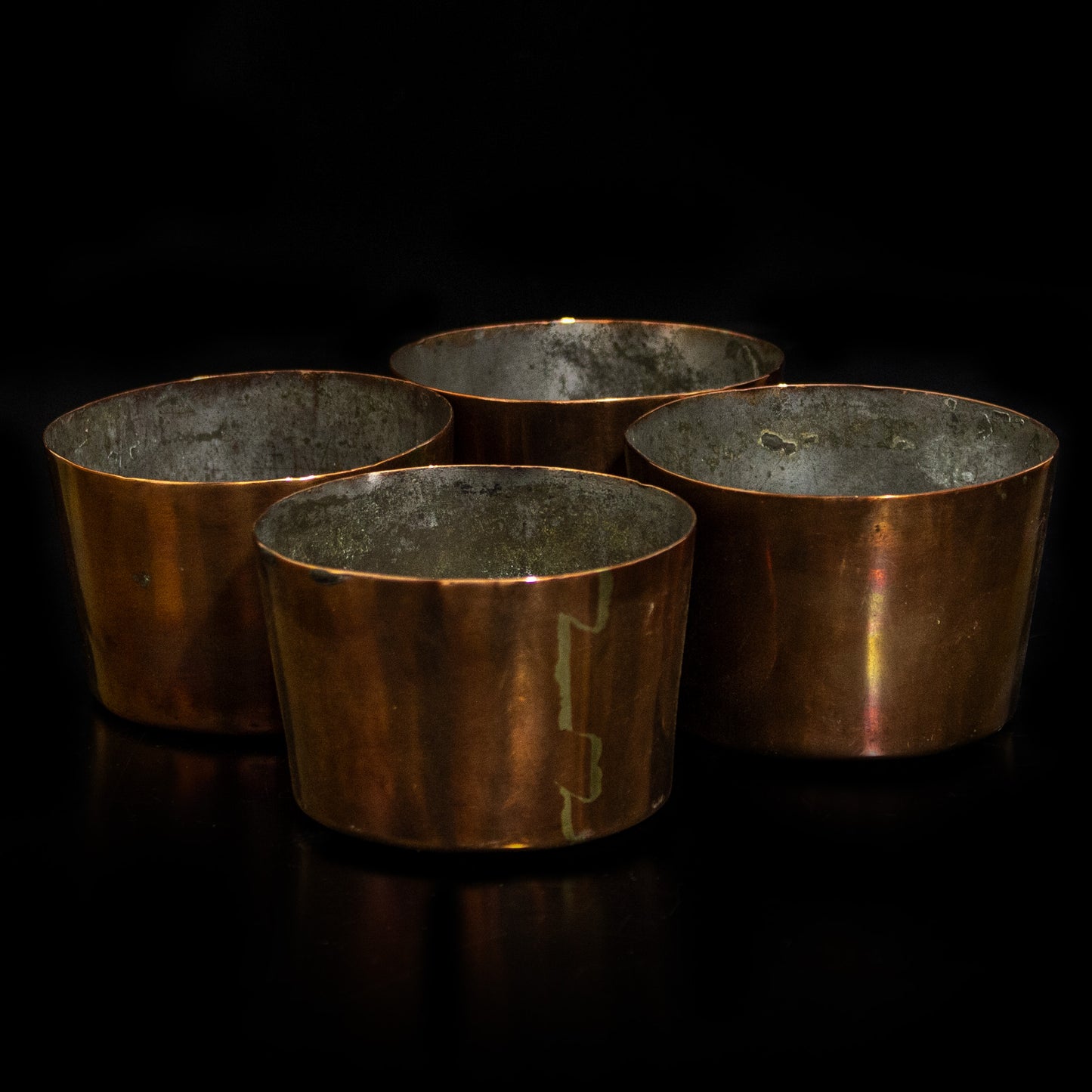 Vintage Set Of 4 Copper Jelly Moulds