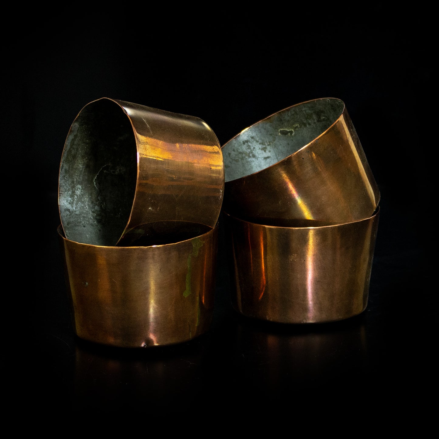 Vintage Set Of 4 Copper Jelly Moulds