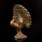 Vintage Small Solid Brass Peacock Figurine Ornament