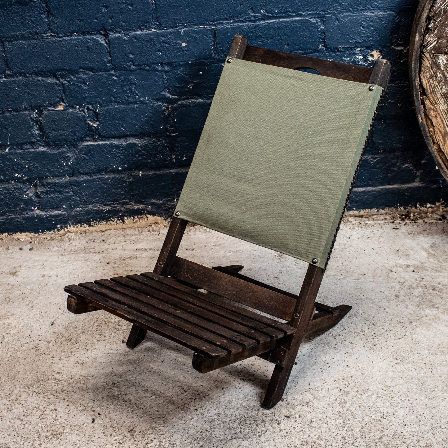 Vintage Wood / Canvas Folding Fishing Chair