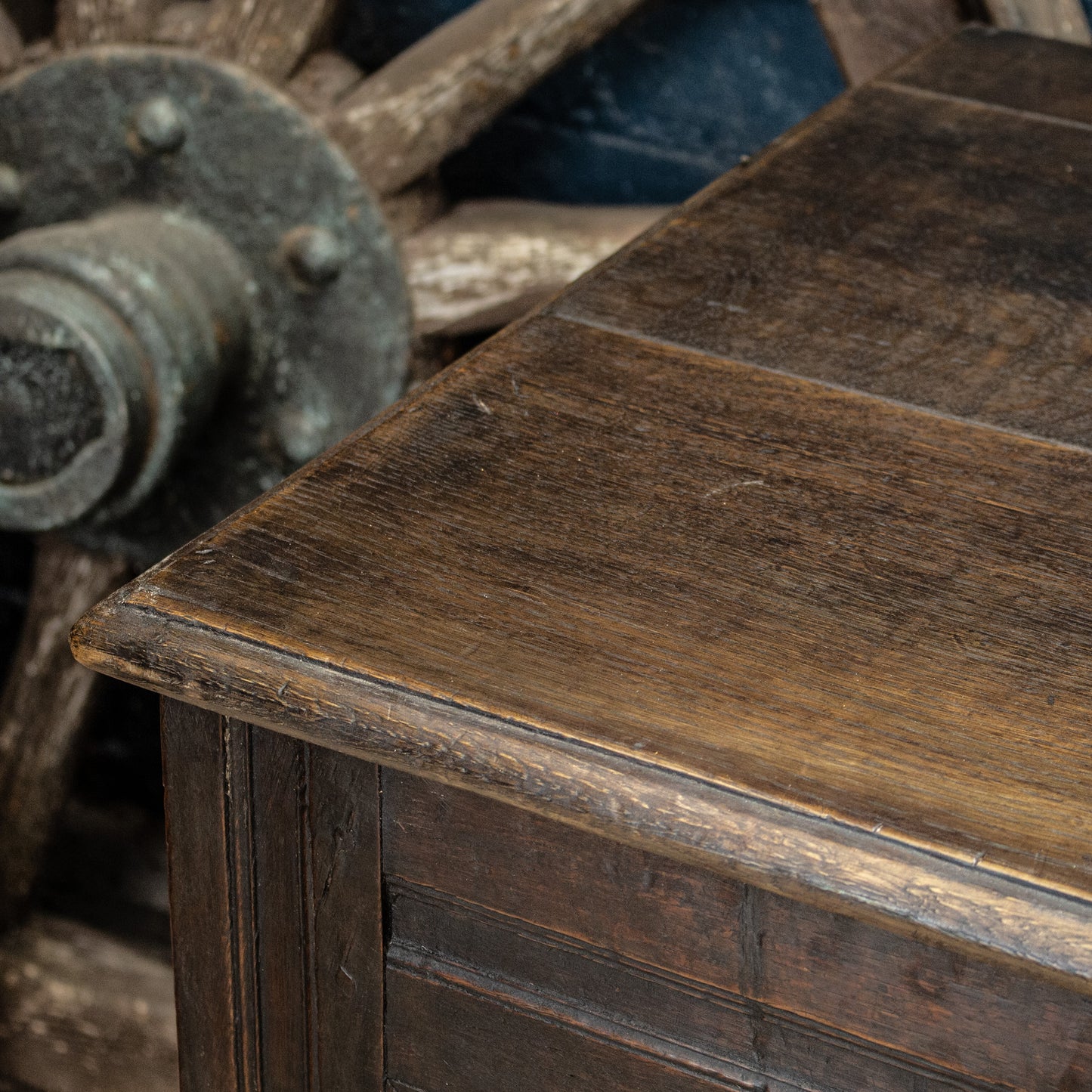 Antique Solid Oak Coffer / Blanket Box