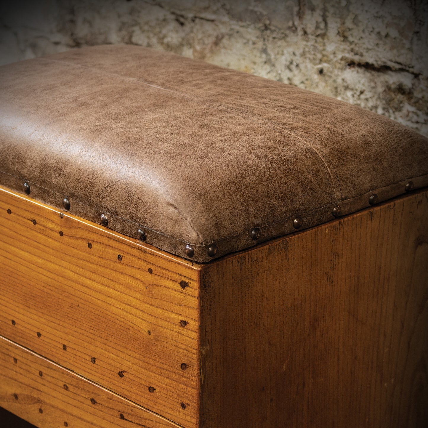 Vintage Piano Stool / Footstool With Drawer