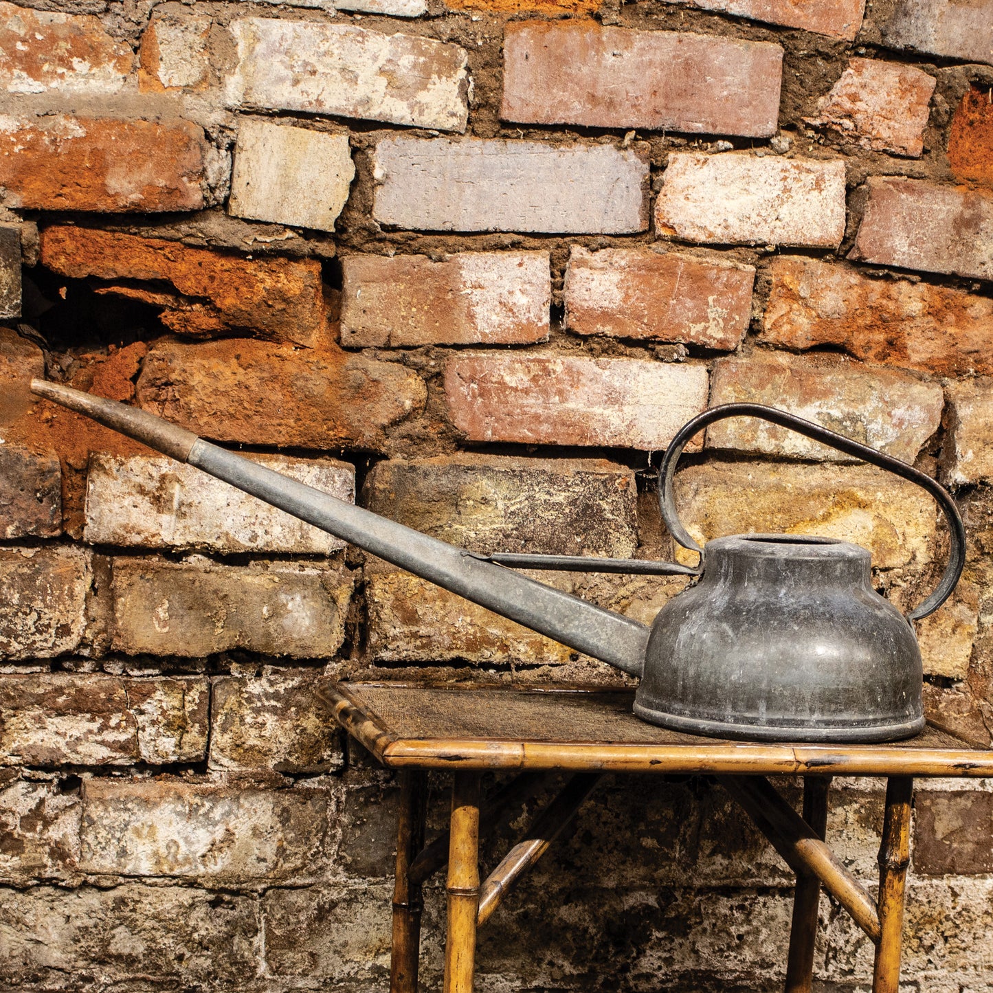 Vintage Long Reach Galvanised 6 Pint Watering Can