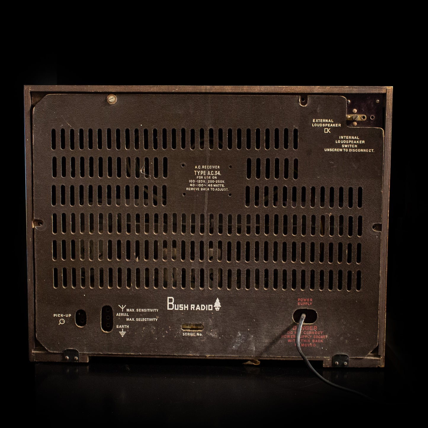Vintage Bush 1950s Valve Radio Fully Working