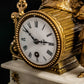 Antique Vintage French Gilt Marble Mantel Clock