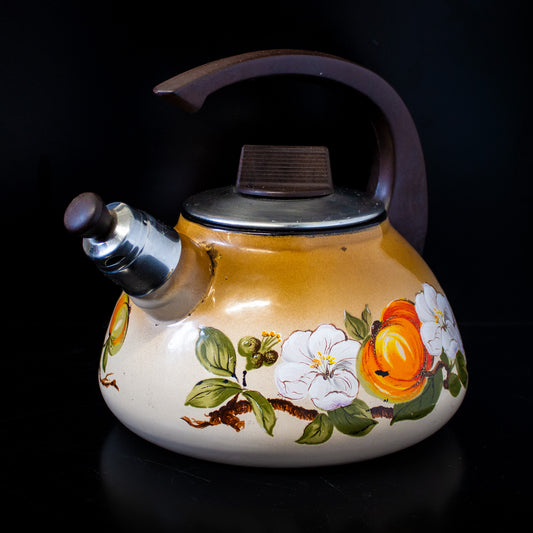 Vintage Mid Century West German Baumann Enamel Kettle