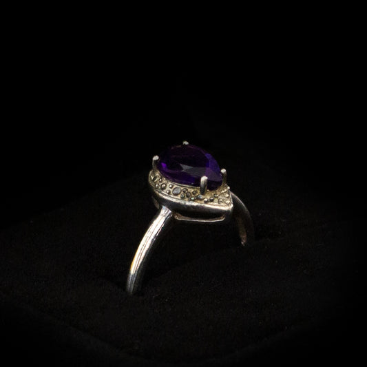 925 Silver Amethyst Ring Size L
