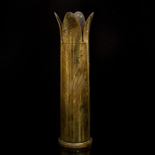 Vintage WW2 Brass Shell Trench Art Vase