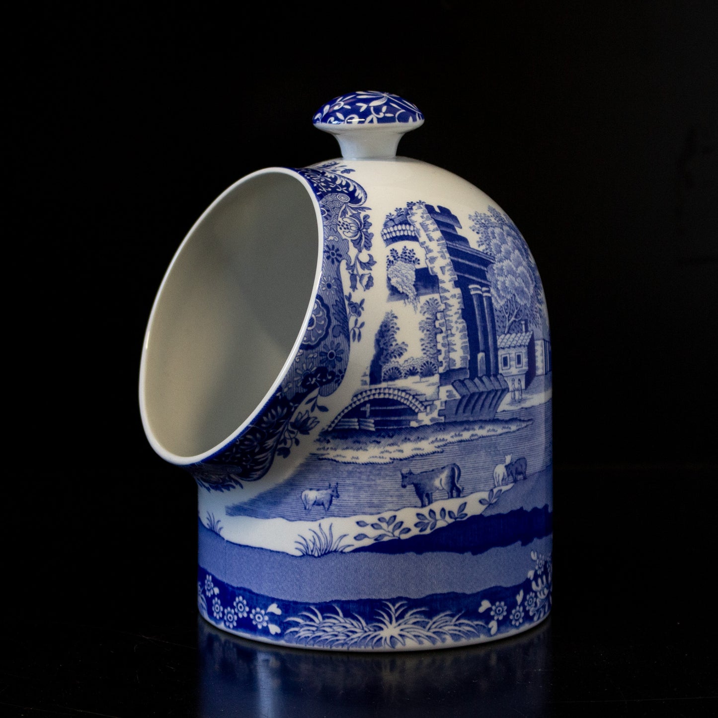Vintage Spode Blue & White Salt Pig