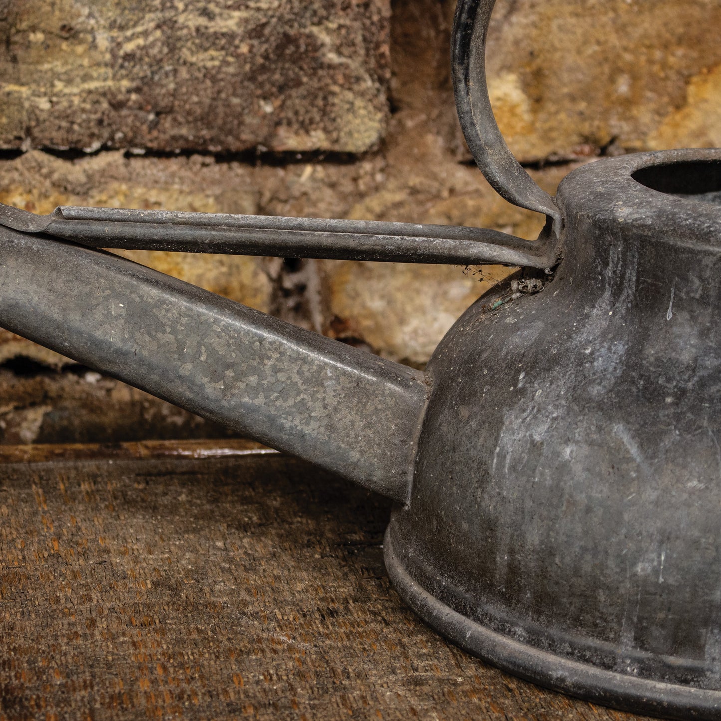 Vintage Long Reach Galvanised 6 Pint Watering Can